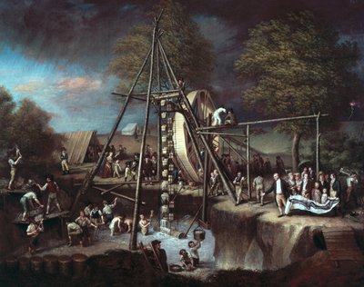 Esumazione del mastodonte, 1806 da Charles Willson Peale